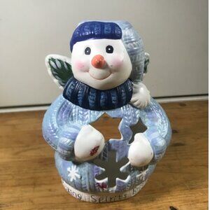 Snowman Tea Light Candle Holder